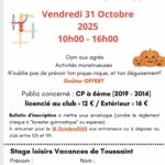 affiche stage loisirs